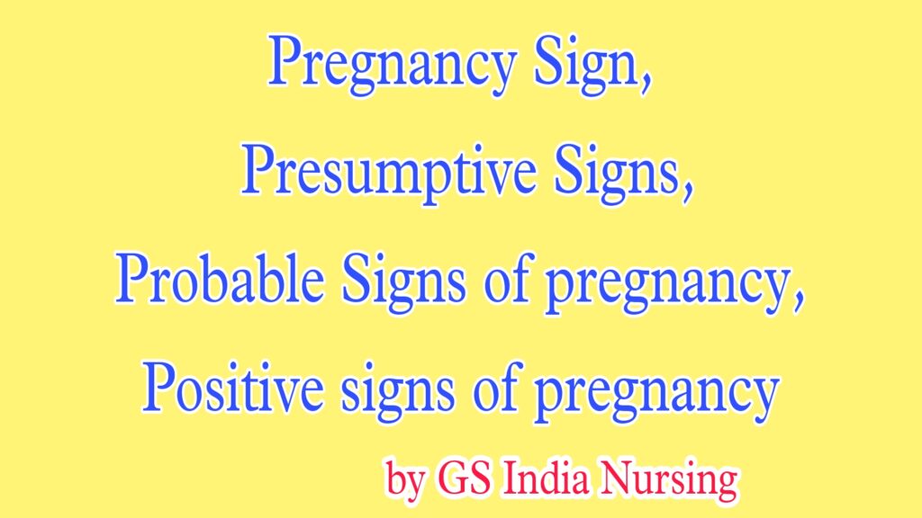 nursing signs of pregnancy